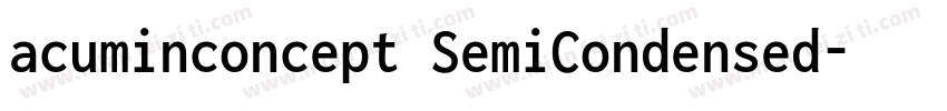 acuminconcept SemiCondensed字体转换